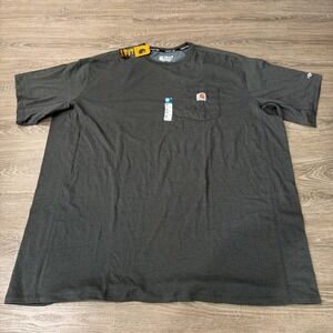 CARHARTT FAST DRY Shirt 3XL XXXL Tall GRAY Outdoor Relaxed Fit Pocket Tee NWT